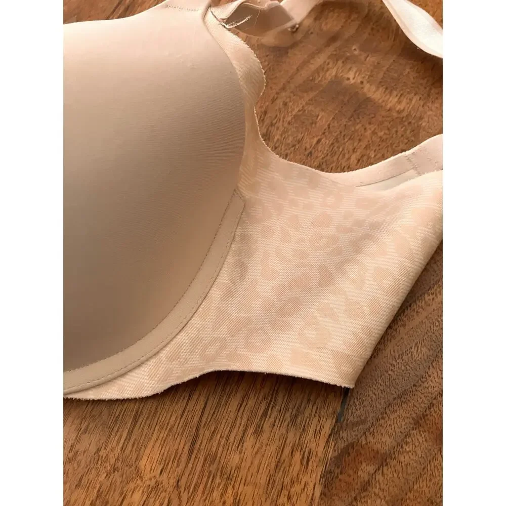 Warner's 38C Bra Beige Leopard Print‎ Detachable Straps Underwire Lightly Padded